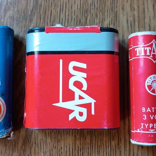 Old batteries used, set of 3