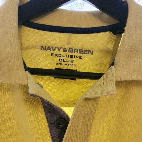 Navy & Green polo shirt, medium