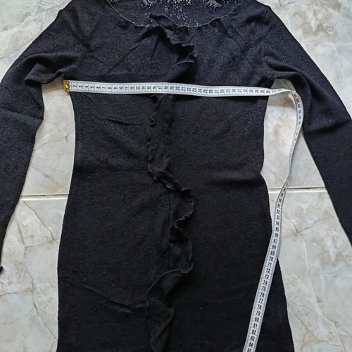 Lace blouse, black, size M