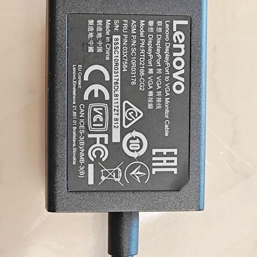 Lenovo Display Port to VGA adapter