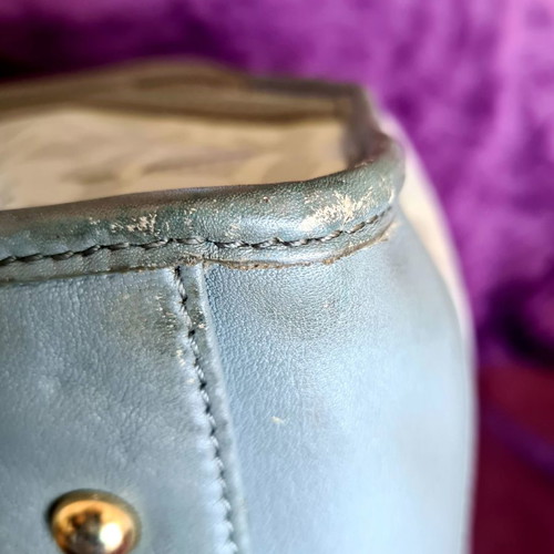 Folli Follie handbag used, genuine leather, grey