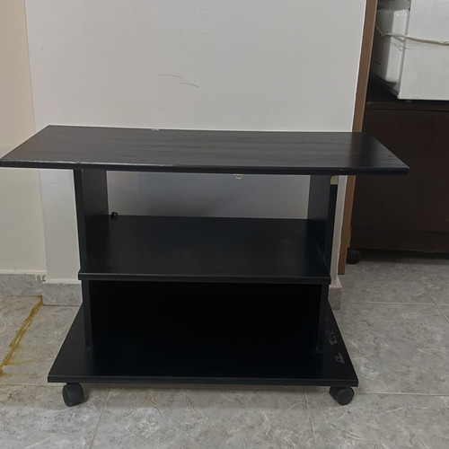 Trolley black with shelves used, mobile furniture