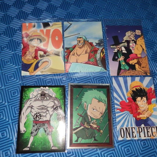 One Piece collectible card set of 6 like new
