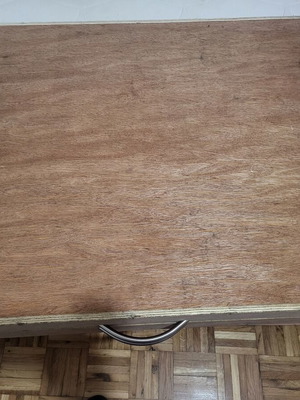 Wooden jewelry display case with handle