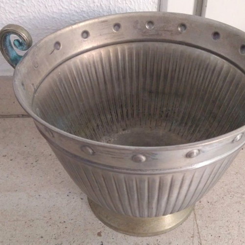 Vintage Indian Metal Planters / Pots