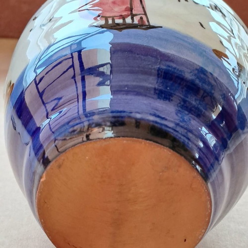 Ceramic amphora new, hand-painted from Antiparos