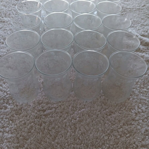 Handmade glasses new, pack of 24, thin glass