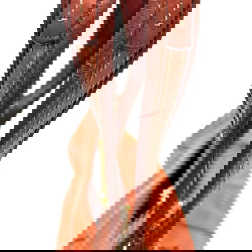 Coach оранжева кожена чанта за рамо употребявана