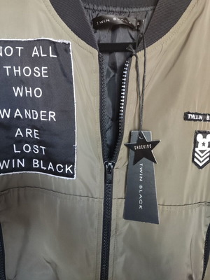 Twin Black bomber jacket XL σαν καινούργιο ανδρικό μαύρο