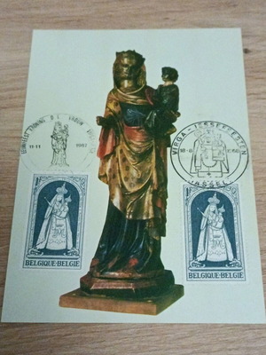 Card postal with Belgian stamps new, collectible