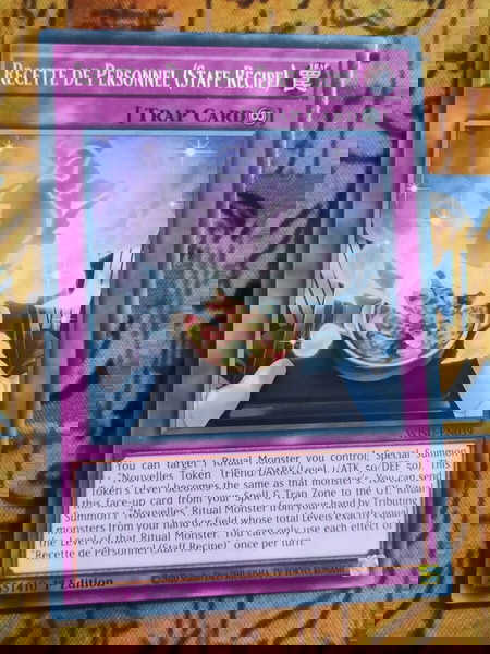 Recette De Personnel / Staff Recipe (Rare, Yugioh)