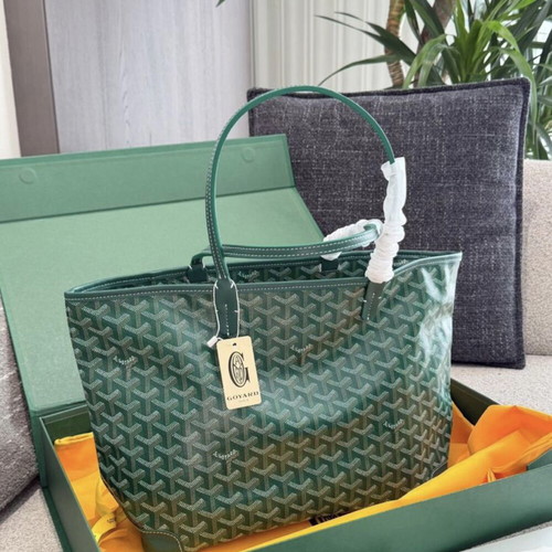 Goyard Canvas Artois PM τσάντες ώμου νέες, λευκό και πράσινο