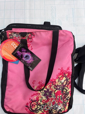 Τσάντα Polo ροζ με λουλούδια χιαστί καινούργια