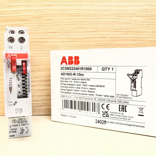 ABB AD1NO-R-15m Daily Timer Switch new