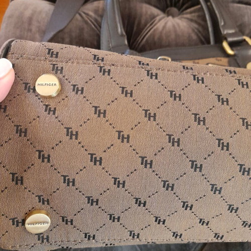Tommy Hilfiger handbag brown fabric-leather like new