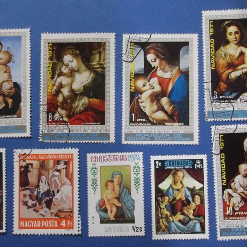 Christmas and Madonna with Child Stamps new from Guinea, Grenada, Antigua, Magyar