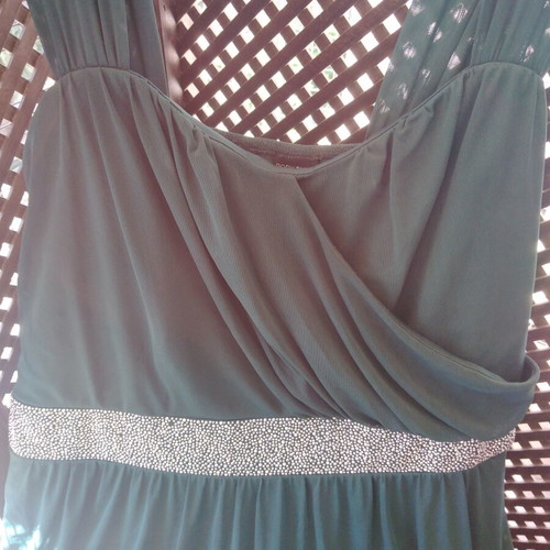 Green dress with lining and tulle, size XXL