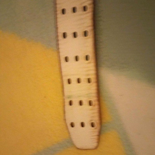 Blend white leather belt used, size 100