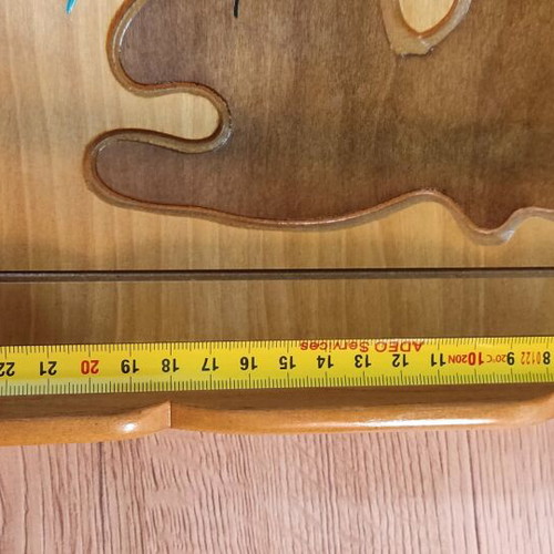 Wooden serving tray like new with decorative Lesvos design