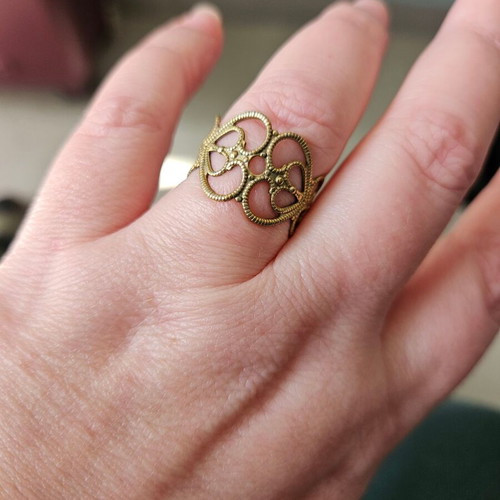 Vintage ring like new, handmade, gold color, adjustable