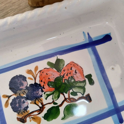 Italian ceramic small platter hand-painted like new