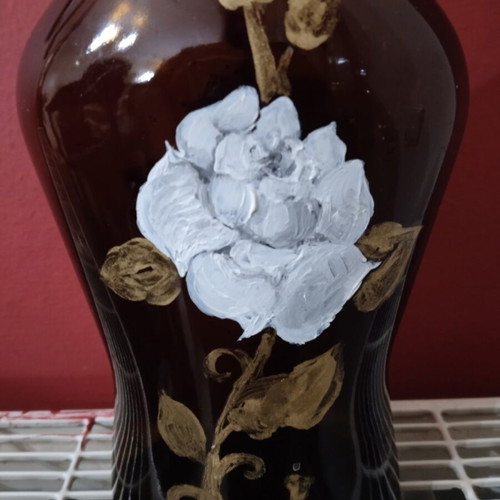Hand-painted bottle used