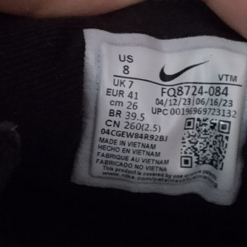 Nike Air Zoom sneakers size 41 used, black and grey