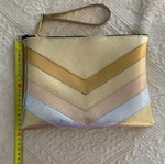 GUM evening pouch σαν καινούργιο σε χρυσό, ασημί και ροζ χρυσό