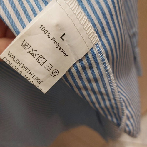 Women's shirt new, size L, white and blue