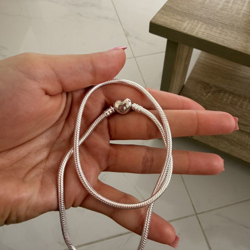 Pandora silver necklace 925 new, gray