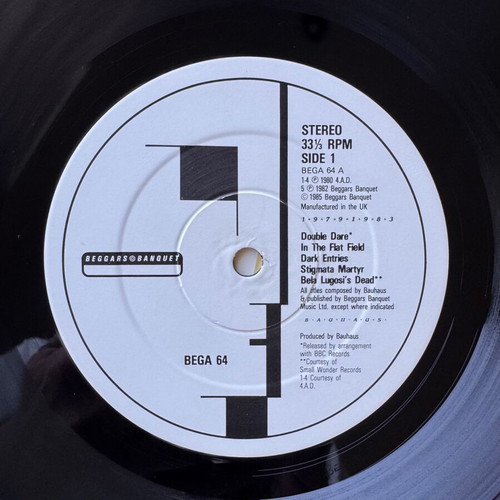 Bauhaus 1979-1983 2xLP used, 1st UK 1985, gatefold with inserts