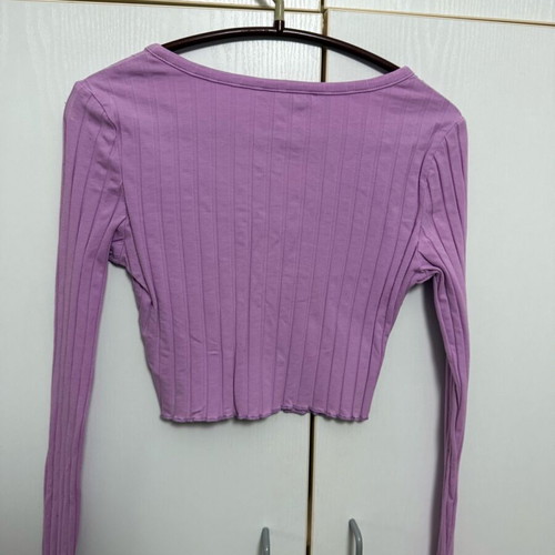 Shein lilac buttoned blouse used, size S