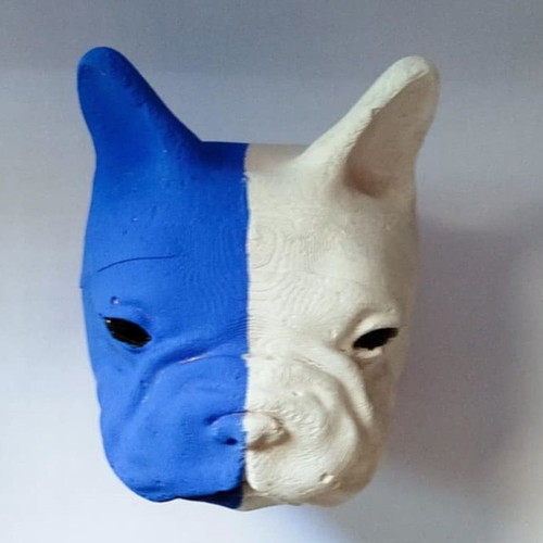 France Bulldog Gypsum Statue Handmade, Heavy Solid 10x10x12 cm