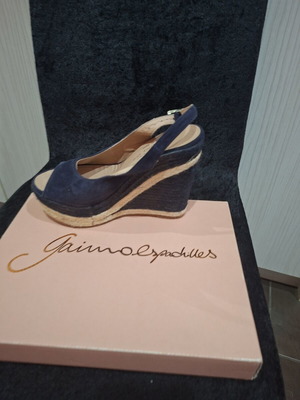 Women's platform sandals like new, size 37, natural suede