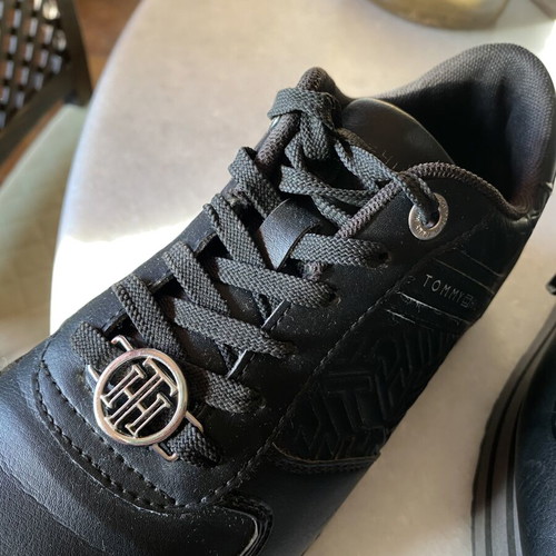 Tommy Hilfiger black platform sneakers