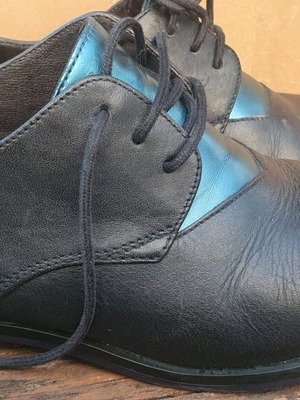 Camper boots size 38 leather brand new black and blue