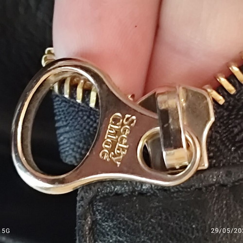 See by Chloe Nellie crossbody bag like new, black and pink leather