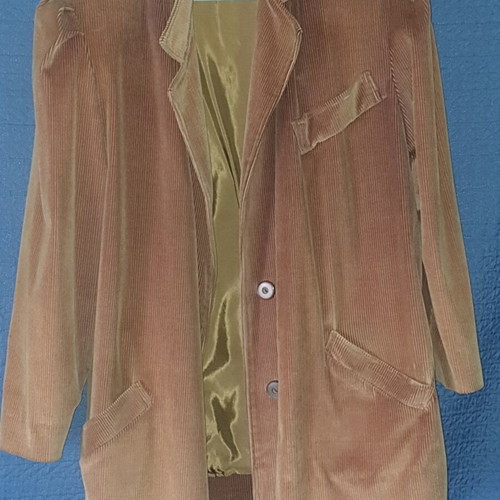 Vintage corduroy jacket-coat women's 2XL/XL like new, beige brown