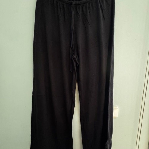 Wide leg pants, black, plus sizes XXL to 4XL