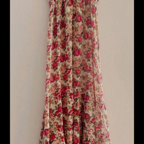 Floral dress like new, sizes S/M, white and pink