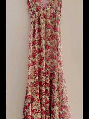 Floral dress like new, sizes S/M, white and pink