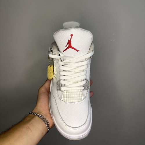 Air Jordan 4 Retro sneakers size 42 like new, white and grey