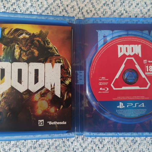 Doom PS4 game like new, European edition PEGI 18