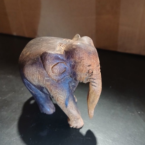 Elephant set of 3 wooden handmade decorations like new