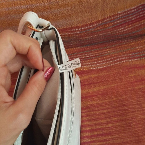 Shoulder bag like new, white multicolor
