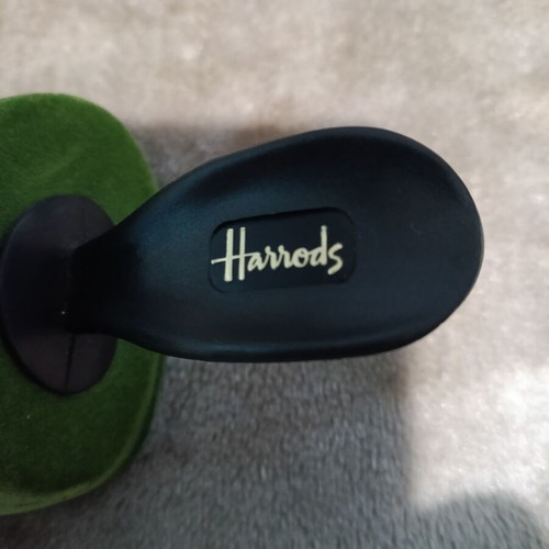 Vintage green velvet shoe trees Harrods like new