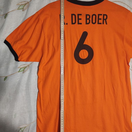 Nike KNVB Netherlands football jersey Ronald de Boer 6, orange