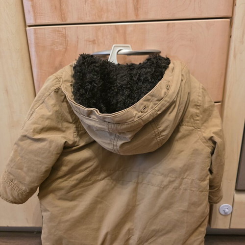 GAP toddler jacket with hood, brown, 12-18 months