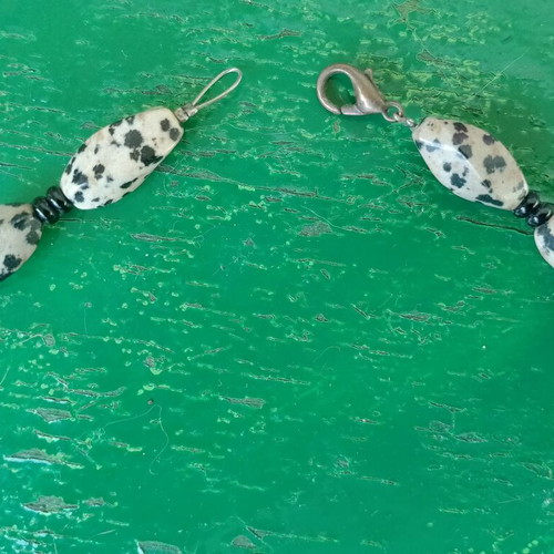 Dalmatian Jasper Handmade Necklace like new, natural stones