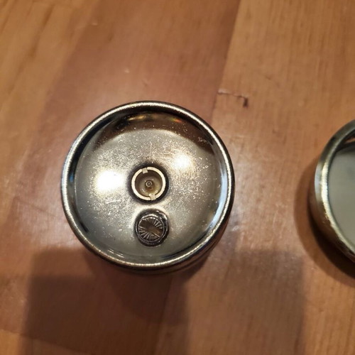 Set of 3 old brass scale weights used